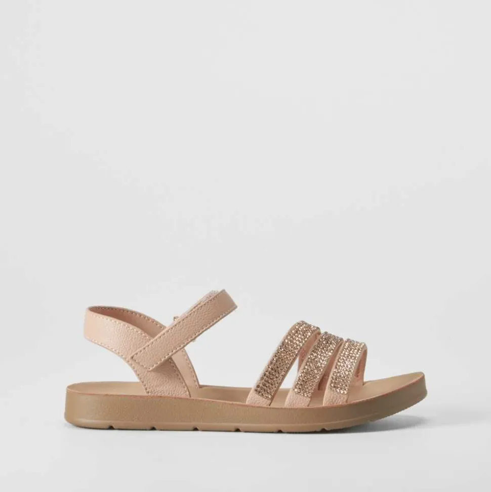 Sandalia plana brillo rosa OH GIRL
