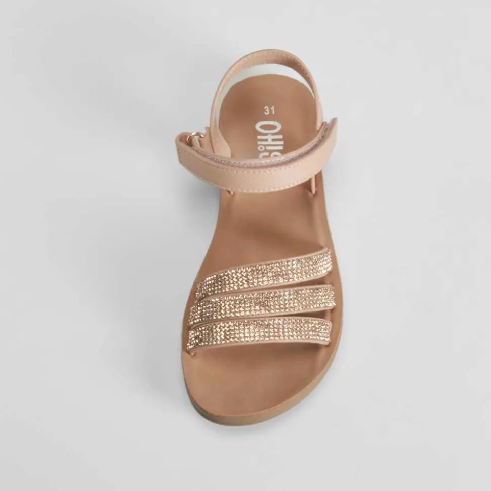 Sandalia plana brillo rosa OH GIRL
