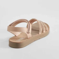 Sandalia plana con brillo rosa OH GIRL