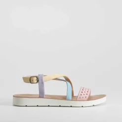 Sandalia plana de tiras multicolor OH GIRL