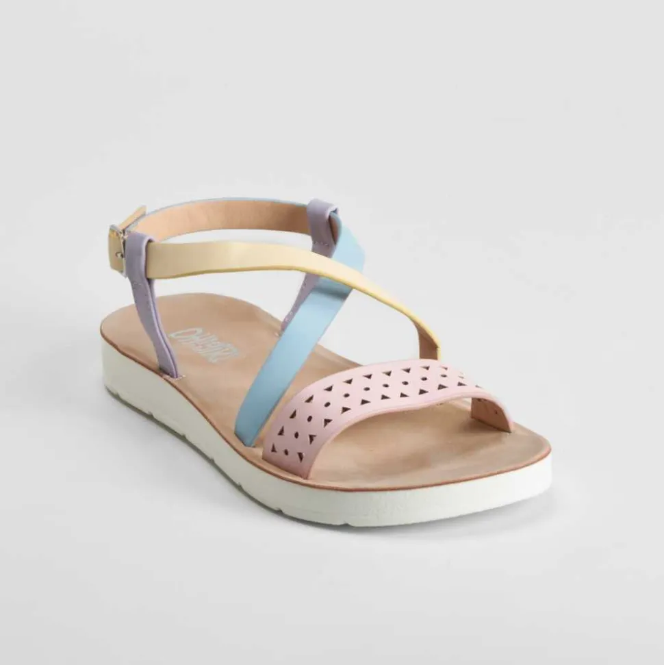 Sandalia plana de tiras multicolor OH GIRL