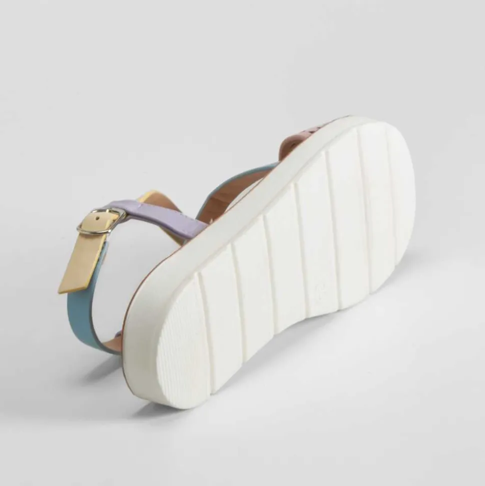 Sandalia plana de tiras multicolor OH GIRL