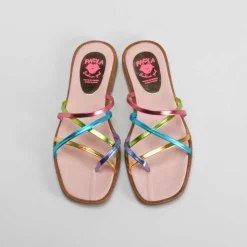 Sandalia tiras de piel multicolor PABLOSKY