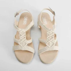 Sandalia yute crochet beige OH GIRL