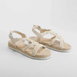 Sandalia yute crochet beige OH GIRL