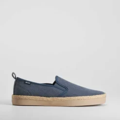 Slip on de lona y yute azul marino NYC