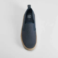 Slip on de lona y yute azul marino NYC