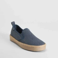 Slip on de lona y yute azul marino NYC