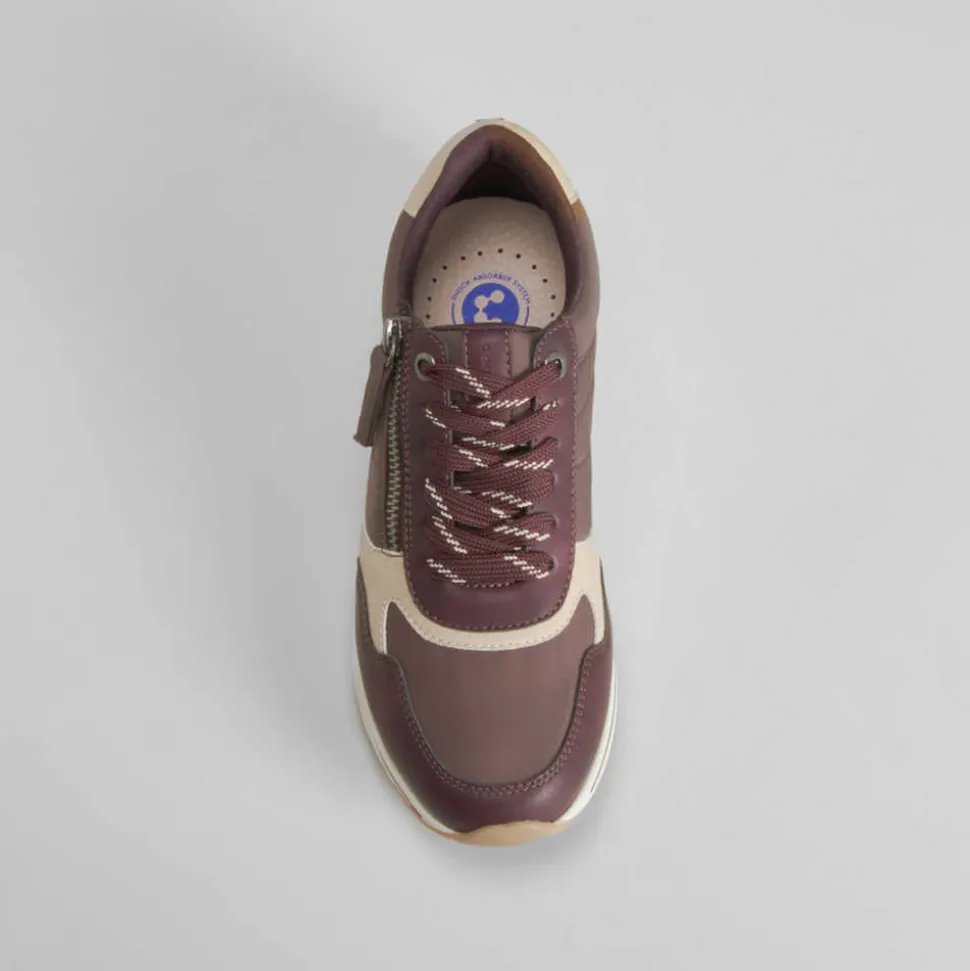 Sneaker cremallera burdeos COMFEET