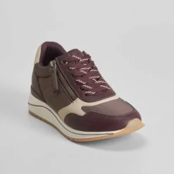 Sneaker cremallera burdeos COMFEET
