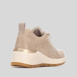 Sneaker cuña beige REFRESH