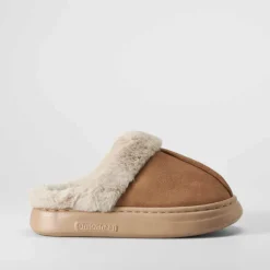Zapatilla abierta pelo cuero OLYNE