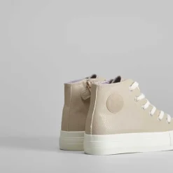 Zapatilla alta cordones beige OH GIRL