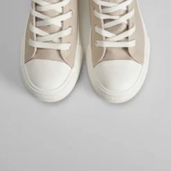 Zapatilla alta cordones beige OH GIRL