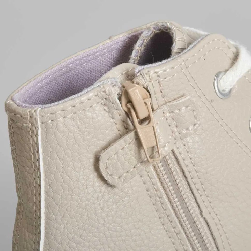 Zapatilla alta cordones beige OH GIRL