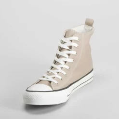 Zapatilla alta de lona beige NYC