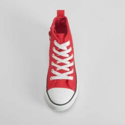 Zapatilla alta de lona roja OH GIRL