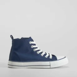 Zapatilla alta lona azul marino OH GIRL