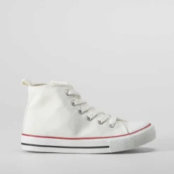 Zapatilla alta lona blanca OH GIRL