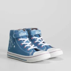 Zapatilla alta lona denim STITCH