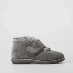 Zapatilla bota velcro gris COMFEET