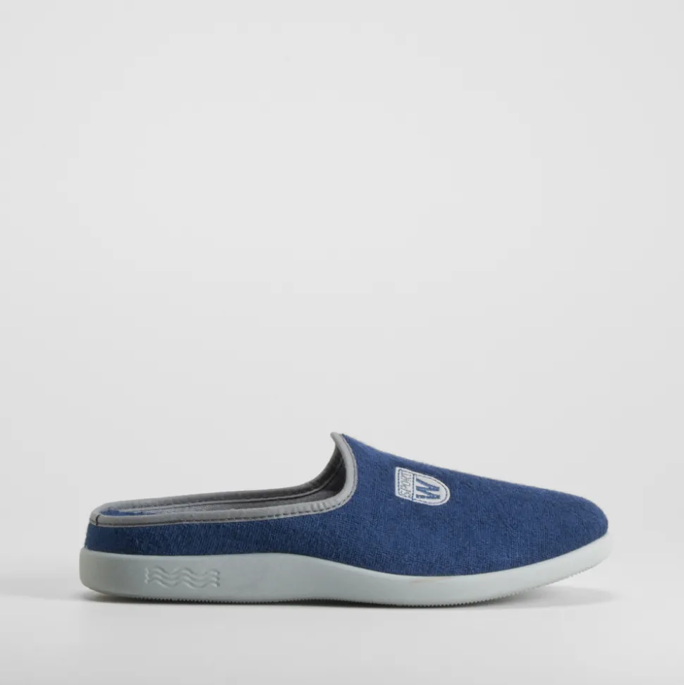 Zapatilla casa confort rizo azul marino COMFEET