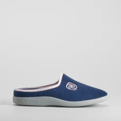 Zapatilla casa confort rizo azul COMFEET