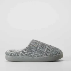 Zapatilla casa cuadros gris OLYNE