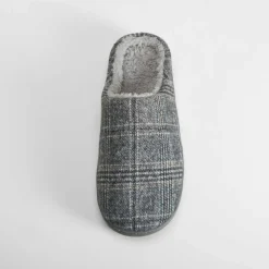 Zapatilla casa cuadros gris OLYNE
