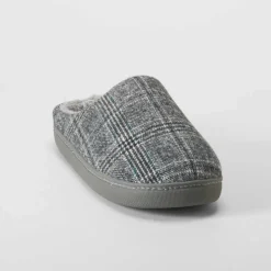 Zapatilla casa cuadros gris OLYNE