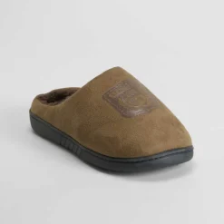 Zapatilla casa escudo cuero OLYNE