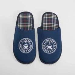 Zapatilla casa estampada azul OLYNE