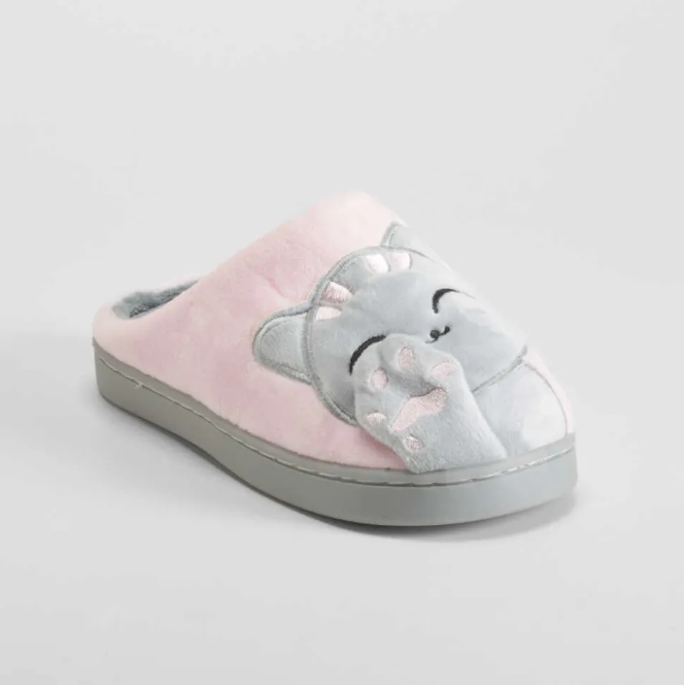 Zapatilla casa gato rosa OLYNE