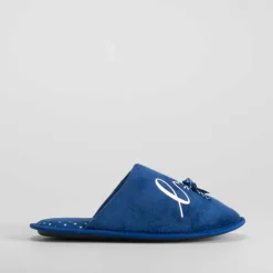 Zapatilla casa gato y topos azul OLYNE