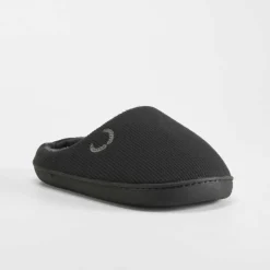 Zapatilla casa laurel bordado negra OLYNE