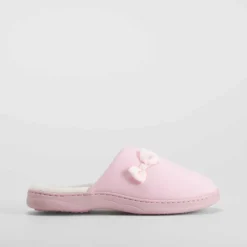 Zapatilla casa lazo rosa palo OLYNE