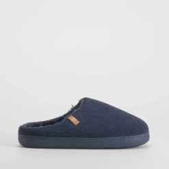 Zapatilla casa pana azul marino OLYNE