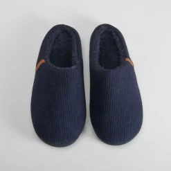 Zapatilla casa pana azul marino OLYNE