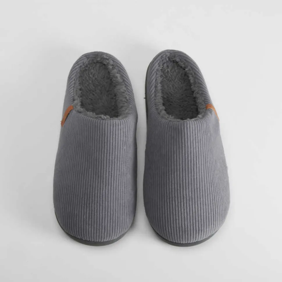 Zapatilla casa pana gris OLYNE