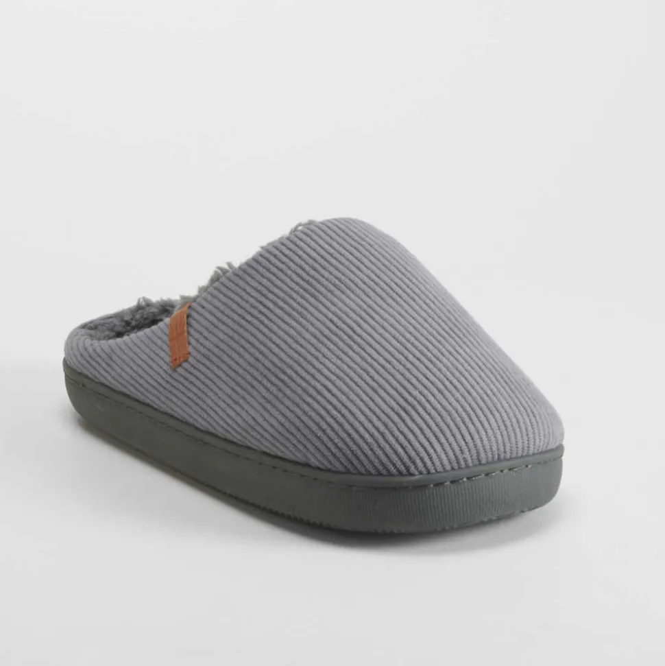 Zapatilla casa pana gris OLYNE