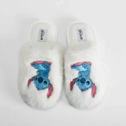Zapatilla casa pelo blanca STITCH