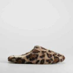 Zapatilla casa pelo leopardo OLYNE