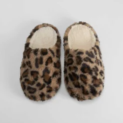 Zapatilla casa pelo leopardo OLYNE