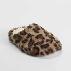 Zapatilla casa pelo leopardo OLYNE
