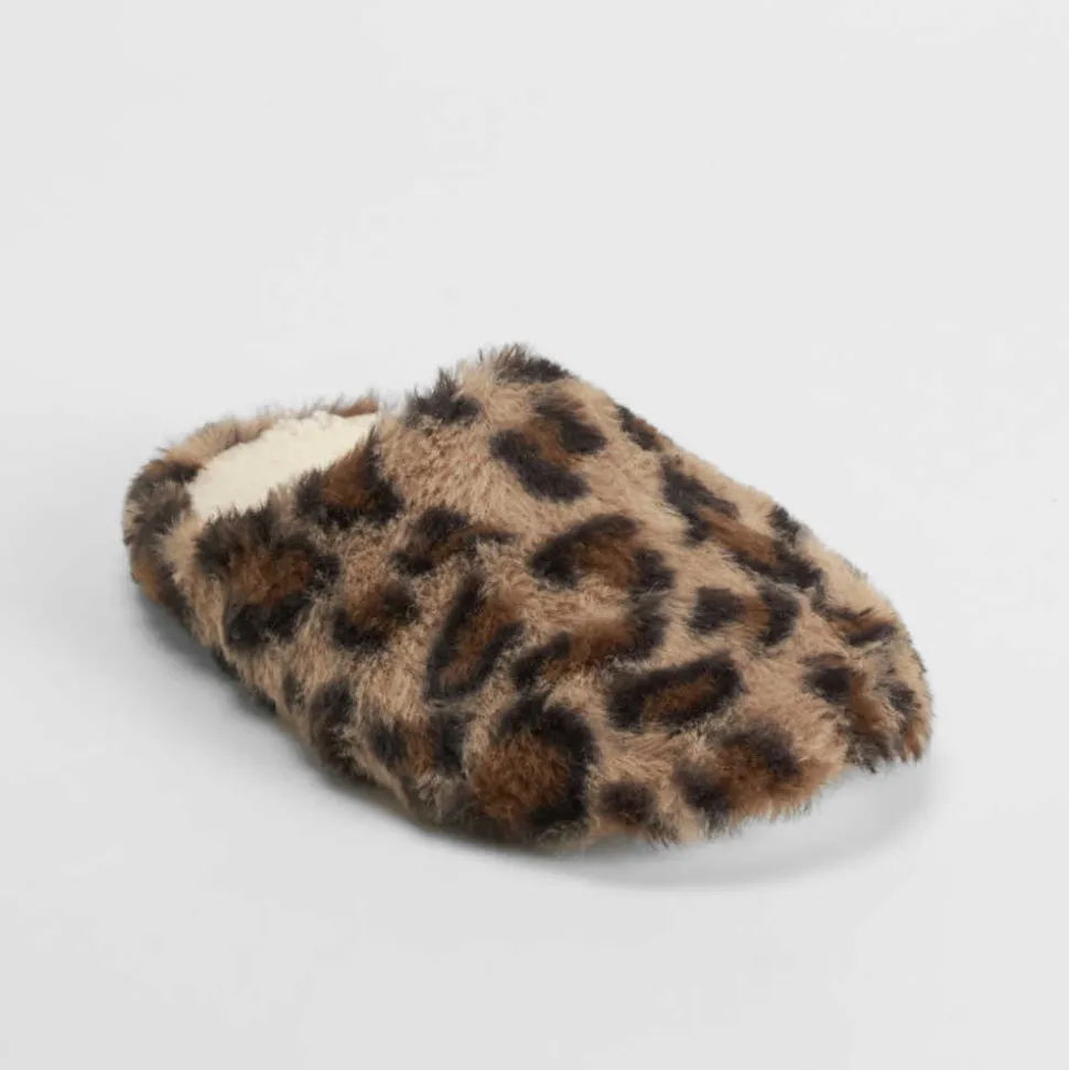 Zapatilla casa pelo leopardo OLYNE