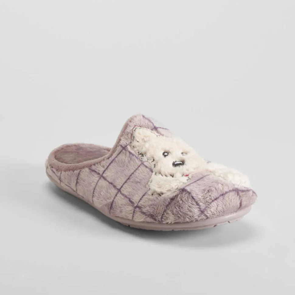 Zapatilla casa perro taupe OLYNE