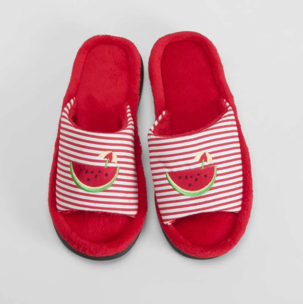 Zapatilla casa sandía rojo OLYNE