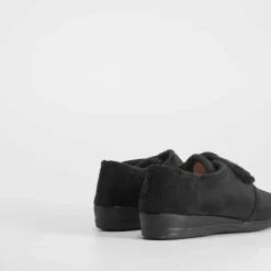 Zapatilla de casa negra velcro OLYNE