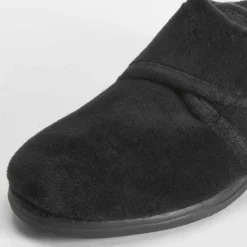 Zapatilla de casa negra velcro OLYNE