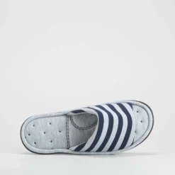 Zapatilla de casa rayas abierta OLYNE